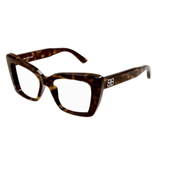 NEW BALENCIAGA BB0297O 002 HAVANA EYEGLASSES - Picture 1 of 4